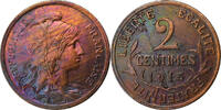 France 2 Centimes Dupuis, Paris, Bronze, Gadoury:107, KM:841 -