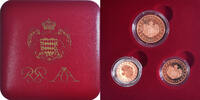 Monaco Set Prince Rainier III, 1,2,5 cts, Copper Plated Steel -