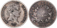 France 1/2 Franc Coin, Napoléon I, Strasbourg, Silver -
