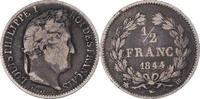 France 1/2 Franc Coin, Louis-Philippe, Strasbourg, Silver -