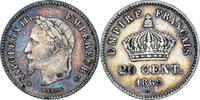 France 20 Centimes Coin, Napoleon III, Napoléon III, Strasbourg -