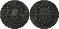 INDIA-BRITISH 1/2 Anna Coin, Guillaume IV, Bombay, Copper -