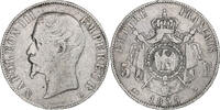 France 5 Francs Coin, Napoleon III, Napoléon III, Lyon -