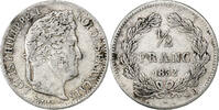 France 1/2 Franc Louis-Philippe, Lyon, Silver, KM:741.4 -