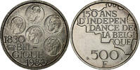 Belgium 500 Francs, 500 Frank Brussels, Silver Clad Copper-Nickel -