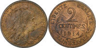 France 2 Centimes Bronze -