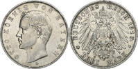 German States 3 Mark BAVARIA, Otto, Munich, Silver, KM:996 -