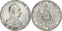 German States 3 Mark PRUSSIA, Wilhelm II, Berlin, Silver -