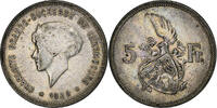 Luxembourg 5 Francs Charlotte, Silver, KM:38 -