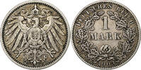 German Empire Mark GERMANY - EMPIRE, Wilhelm II, Karlsruhe, Silver, KM:14 -