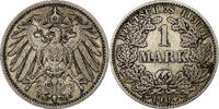 German Empire Mark GERMANY - EMPIRE, Wilhelm II, Karlsruhe, Silver, KM:14 -