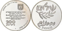 Israel 200 Lirot Berne, BU, Silver, KM:104 -