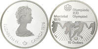 Canada 10 Dollars 1976 Olympics - Football, Silver -