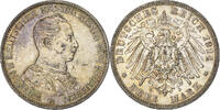 German States 3 Mark PRUSSIA, Wilhelm II, Berlin, Silver -