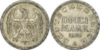 Weimar Republic 3 Mark Berlin, Silver, KM:43 -
