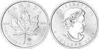 Canada 5 Dollars Coin, Maple Leaf, Silver -