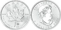 Canada 5 Dollars 2021 Coin, Maple Leaf, Silver MS(63)
