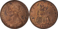 Great Britain Penny Coin, Victoria, Bronze -
