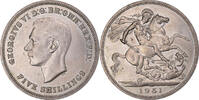 Great Britain 5 Shillings Coin, George VI, Copper-nickel -