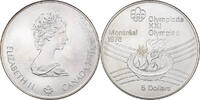 Canada 5 Dollars Coin, 1976 Olympics - Olympic Flame, Silver -