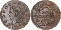 United States Cent Coin, Coronet Head, Philadelphia, Copper -