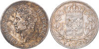 France 5 Francs Coin, Charles X, Perpignan, Silver -