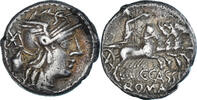 Denarius Coin, Cassia, Rome, Silver, Crawford:266/1 -