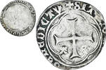 France Blanc Coin, Charles VIII, Uncertain Mint, rogné -