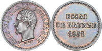 France Module de 1 Centime Coin, Napoleon III, Paris, ESSAI -