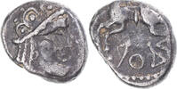 Denier à la tête casquée Coin, Aedui, Unpublished -