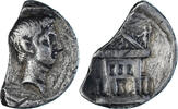 Denarius Coin, Octavian, Rome, Cut, Silver, RIC:266 -