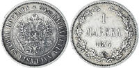 Finland Markka Coin, Alexander II, Helsinki, Silver, KM:3.2 -