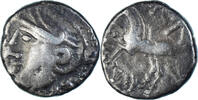 Denier à la tête casquée Coin, Aedui, Silver -