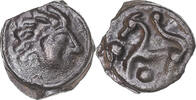 potin à la tête d’indien Coin, Senones, Potin -