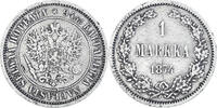 Finland Markka Coin, Alexander II, Helsinki, Silver, KM:3.2 -