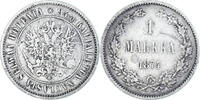 Finland Markka Coin, Alexander II, Helsinki, Silver, KM:3.2 -