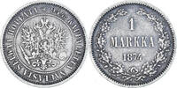 Finland Markka Coin, Alexander II, Helsinki, Silver, KM:3.2 -
