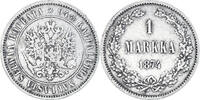 Finland Markka Coin, Alexander II, Helsinki, Silver, KM:3.2 -