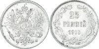 Finland 25 Penniä Coin, Nicholas II, Helsinki, Silver -