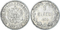 Finland Markka Coin, Alexander II, Helsinki, Silver, KM:3.2 -