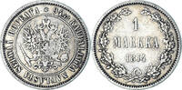 Finland Markka Coin, Alexander II, Helsinki, Silver, KM:3.2 -
