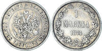Finland Markka Coin, Alexander II, Helsinki, Silver, KM:3.2 -