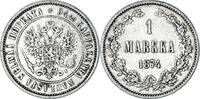 Finland Markka Coin, Alexander II, Helsinki, Silver, KM:3.2 -