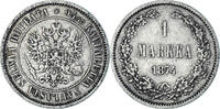 Finland Markka Coin, Alexander II, Helsinki, Silver, KM:3.2 -