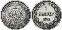 Finland Markka Coin, Alexander II, Helsinki, Silver, KM:3.2 -