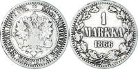 Finland Markka Coin, Alexander II, Helsinki, Silver, KM:3.1 -