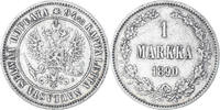 Finland Markka Coin, Alexander III, Helsinki, Silver, KM:3.2 -