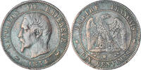 France 10 Centimes Coin, Napoleon III, Lille, Bronze -