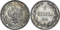 Finland Markka Coin, Alexander II, Helsinki, Silver, KM:3.2 -
