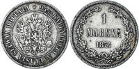 Finland Markka Coin, Alexander II, Helsinki, Silver, KM:3.2 -